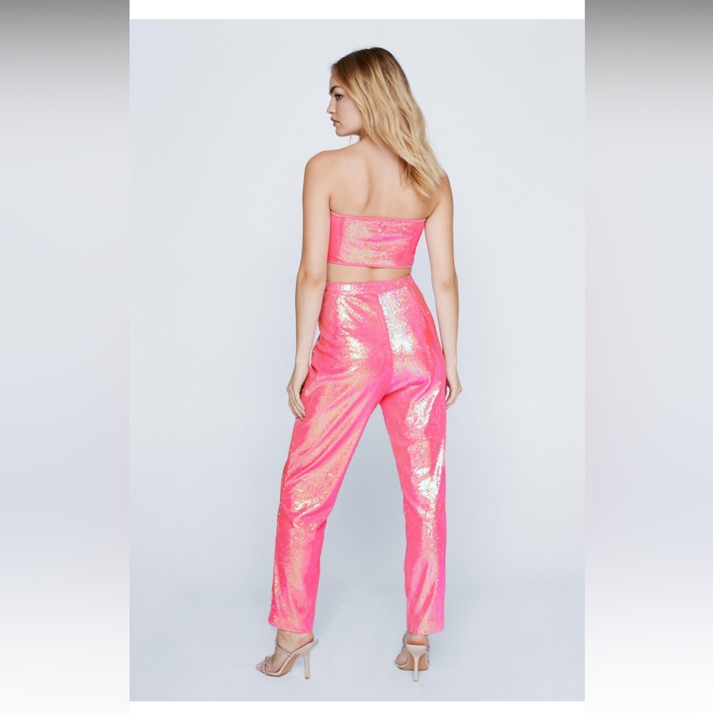 Nasty Gal Pink Sequin Set- READ DESCRIPTION